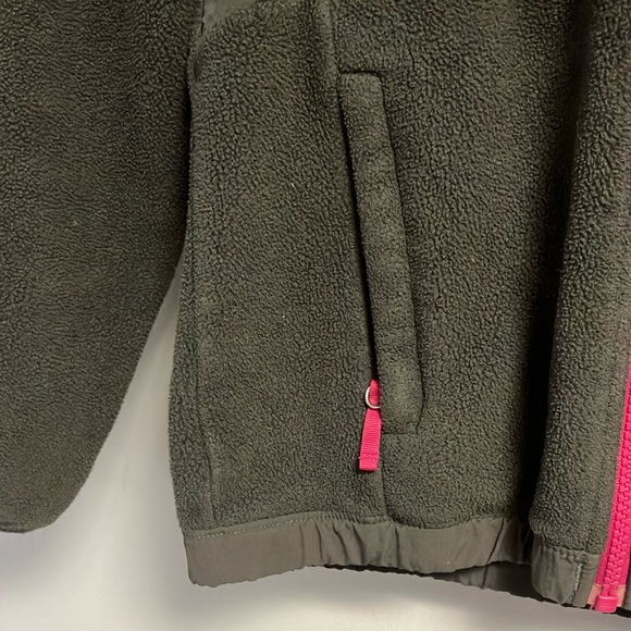 The North Face charcoal gray Fleece Jacket with Pink Accents sz S (7/8) - Picture 3 of 10